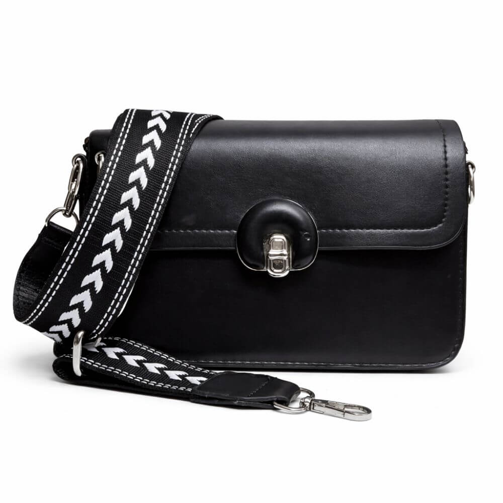 Sleek Black Crossbody Bag